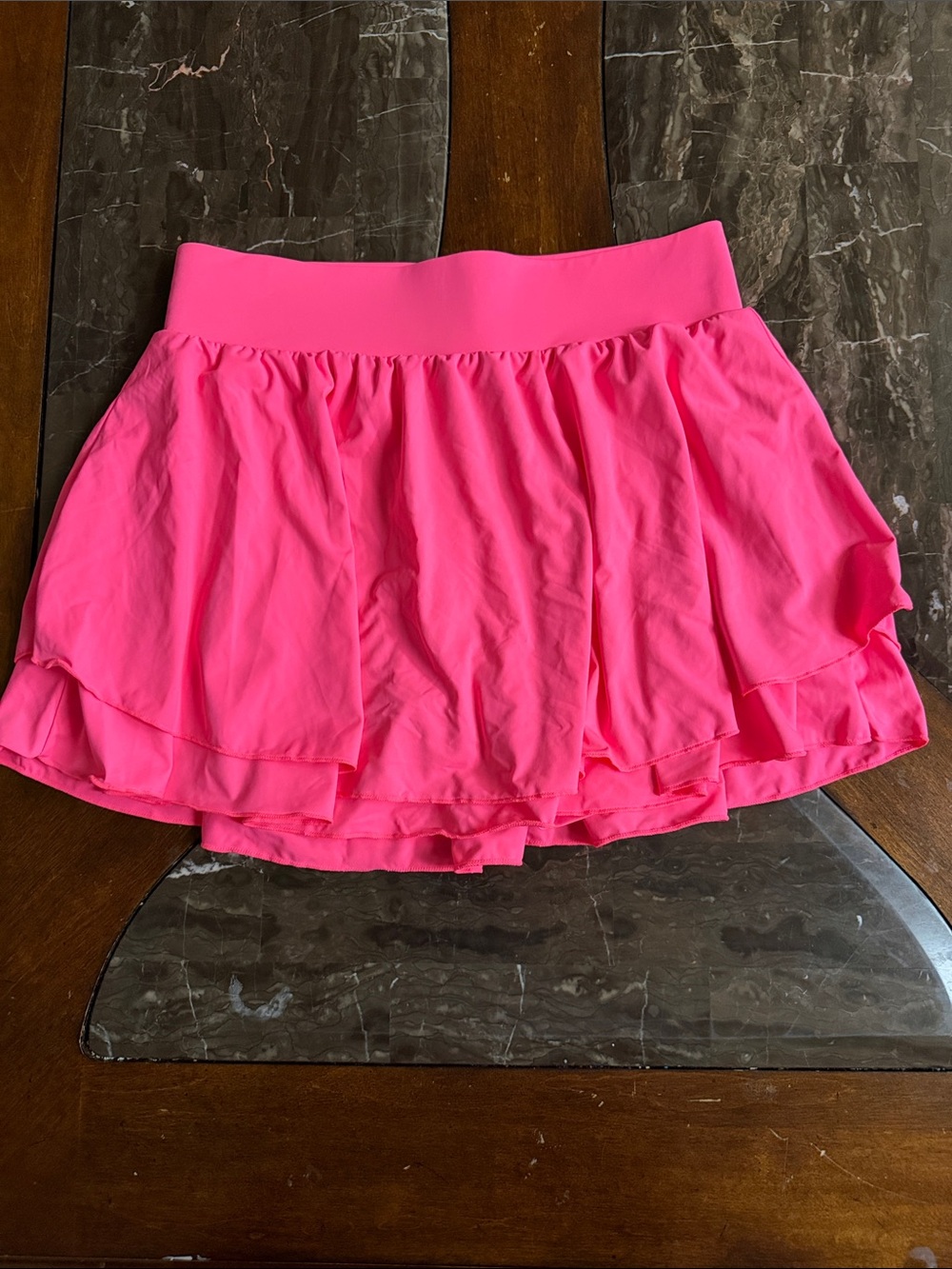 Bright Pink Layered Ruffle Skirt - Women's